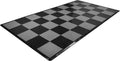 IncStores ⅜ Inch Thick Nitro Interlocking Garage Floor Tiles | Plastic Floor Tile Set for Parking, Protecting, and Displaying Motorcycles | 12'x12' Tiles, Diamond-Top, Black/Graphite