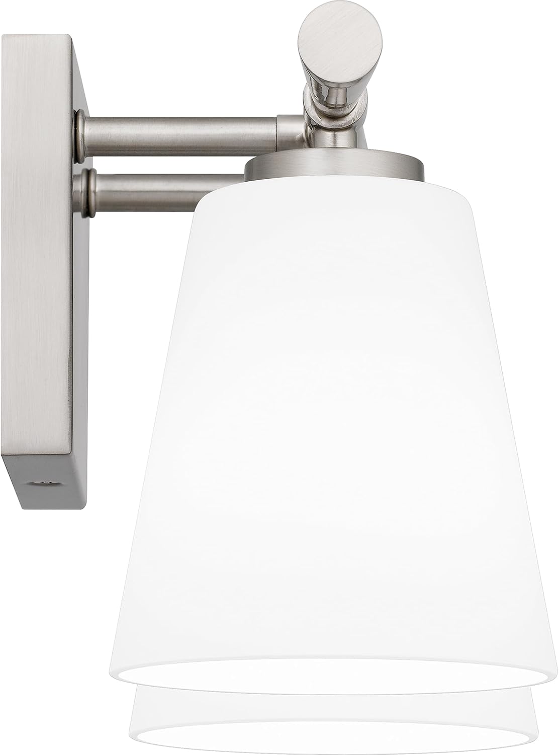 Quoizel Brindley Bath Vanity Lights, 16 Inch 2-Light Brushed Nickel Transitional Bathroom Lighting Fixtures Over Mirror, Opal Etched Glass Shades, Wall Mount Light for Bathroom