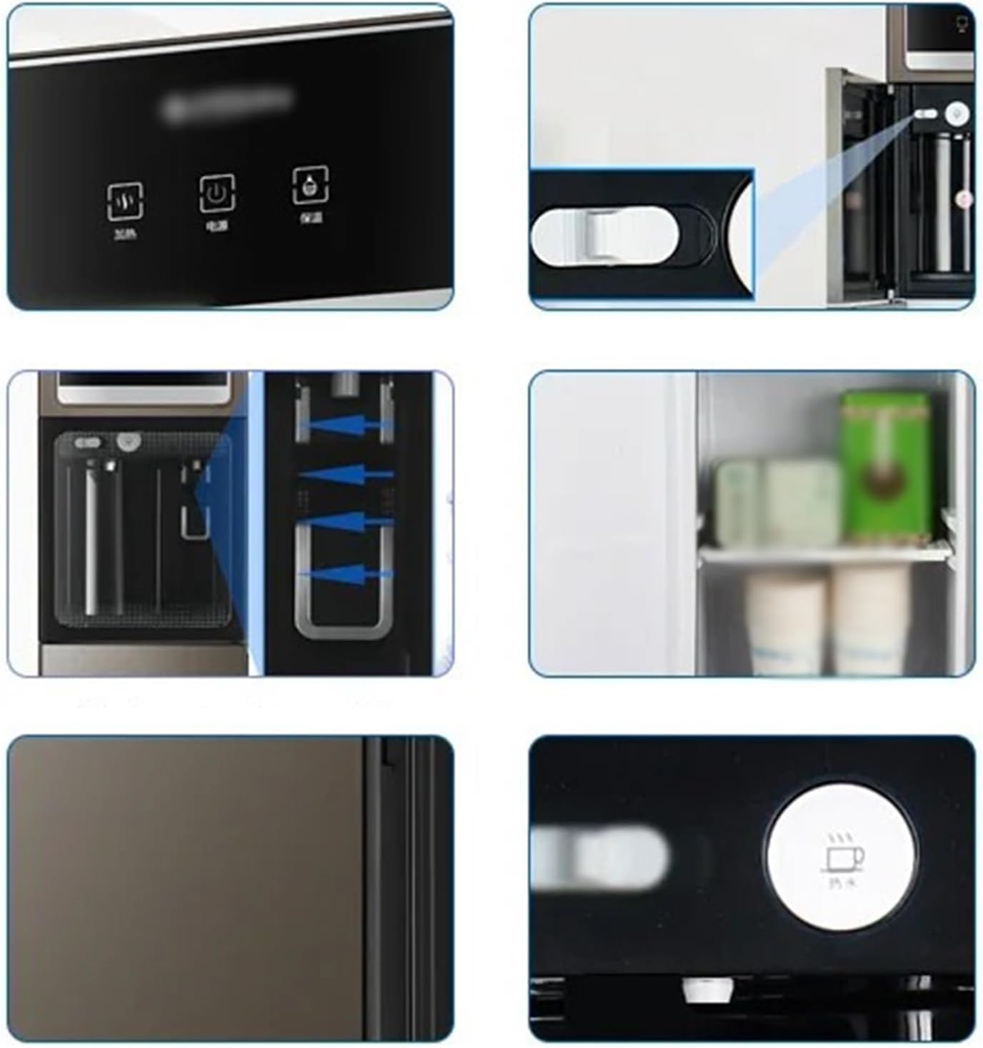 Water Dispenser Water Dispensers Automatic Dispenser Kitchen Intelligent Upper Bucket Electric Drinker Cold Hot Drinking Fountain Machine Water Cooler Dispenser(Warm hot)