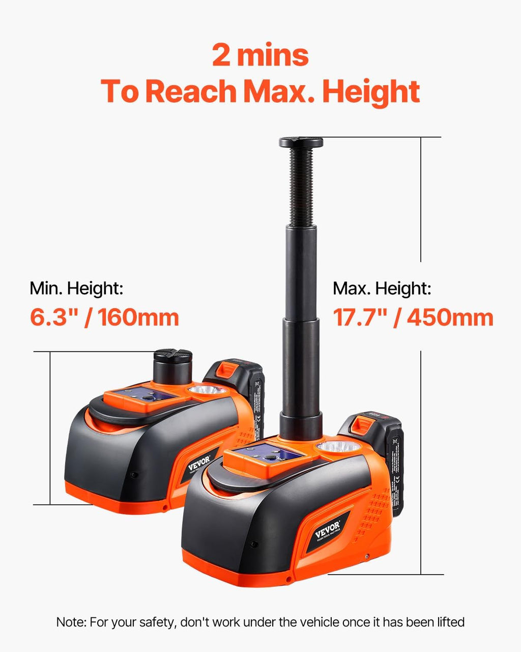 VEVOR Electric Car Jack Wireless 5 Tons, Cordless Remote Control Hydraulic Electric Jack, LED Light Hydraulic Repair Tool, 135-360mm Lifting Range for SUV MPV Sedan Truck Repair