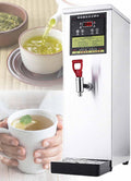 Auto Fill Water Boiler, Commercial Hot Water Dispenser Boiler, 40-100°C Temperature Adjustment, Stainless Steel Material, with Drip Tray, for Brewing Coffee, Milk Tea, Hot Cocoa,Silver