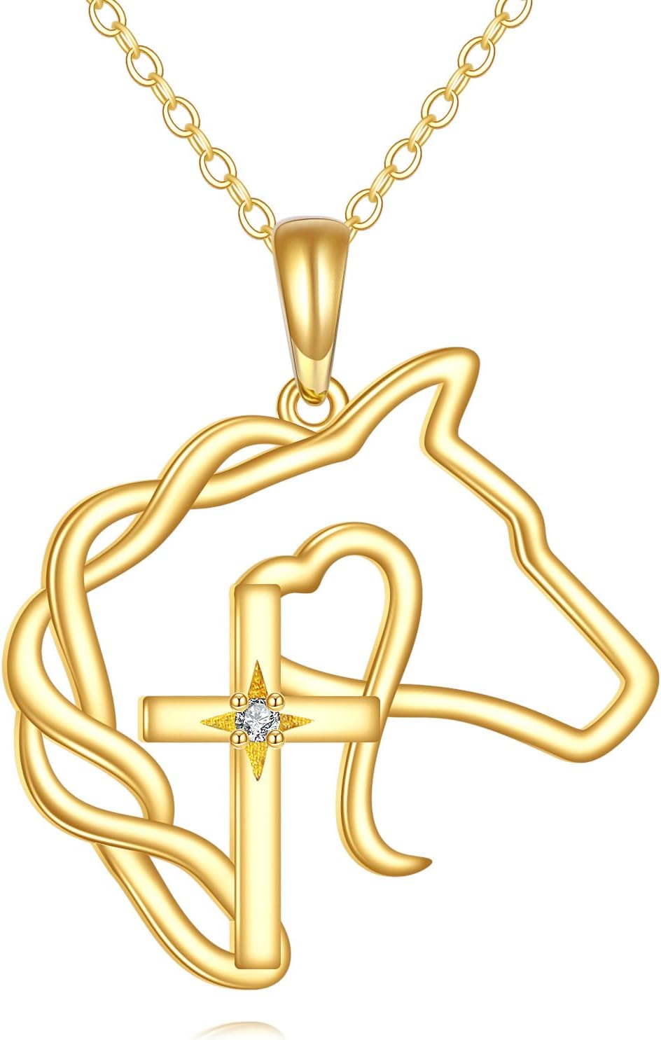KECHO Christmas Gifts 14k Solid Gold Animals Necklace for Women Giraffe Bee Elephant Ladybug Koala Axolotl Horse Unicorn Cat Necklaces Pendant Jewelry Mothers Day Birthday for Mom Wife Friends