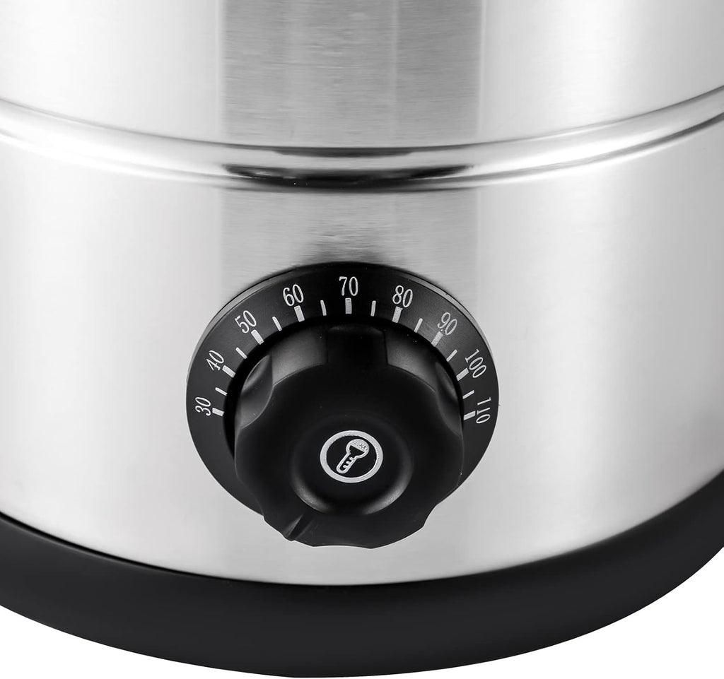 Commercial Grade Coffee Urn, 25 L Hot Water Urn Double-layer Barrel Wall 304 Stainless Steel Automatic Coffee Brewing 15 Minutes Boiling for Home, Party, Office, Wedding (25L)