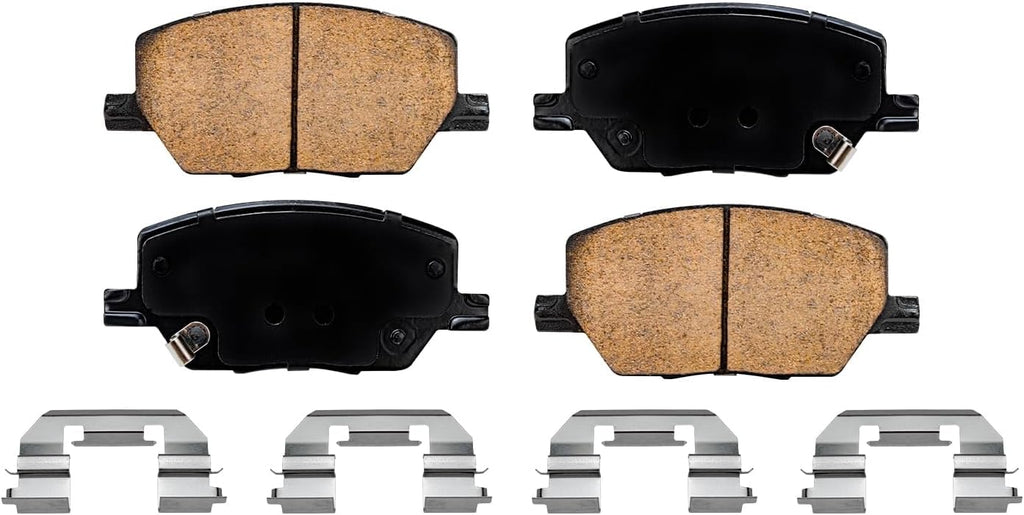 Detroit Axle - 10pc Brake Kit for Fiat 2016-2020 500X 2015-2022 Renegade, Disc Brakes Rotors Ceramic Brake Pads with Hardware Replacement : 12.00' inch Front and 10.94' inch Rear Rotors
