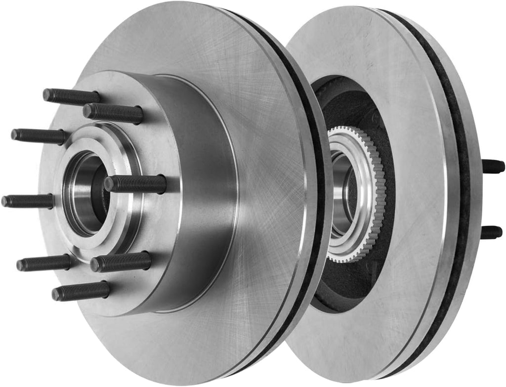 Detroit Axle - SRW Brake Kit for Ford 2012-2022 F-250 2013-2022 F-350 Super Duty Disc Brake Rotors Ceramic Brakes Pads 2014 2015 2016 2017 2018 2019 2020 2021 Replacement : 14.29' inch Rotor