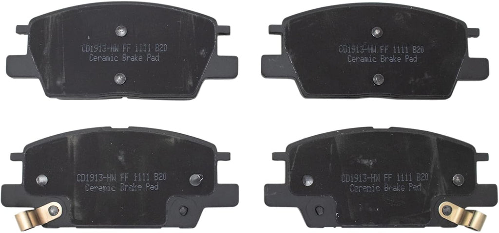 TRQ Front Brake Calipers Ceramic Pads & Rotors Compatible with 16-20 LaCrosse Equinox