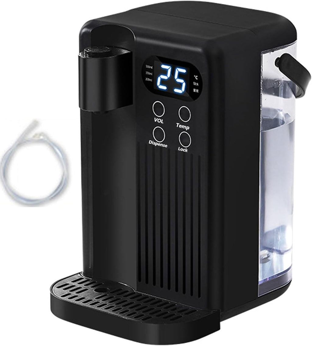 Instant Hot Water Dispenser Filter, Removable Water Tank, Desktop Water Cooler, 12 Temperature and 3 Water Volume Settings, No Installation (Color : Black, Size : 9.4 * 7.2 * 11.8inch)