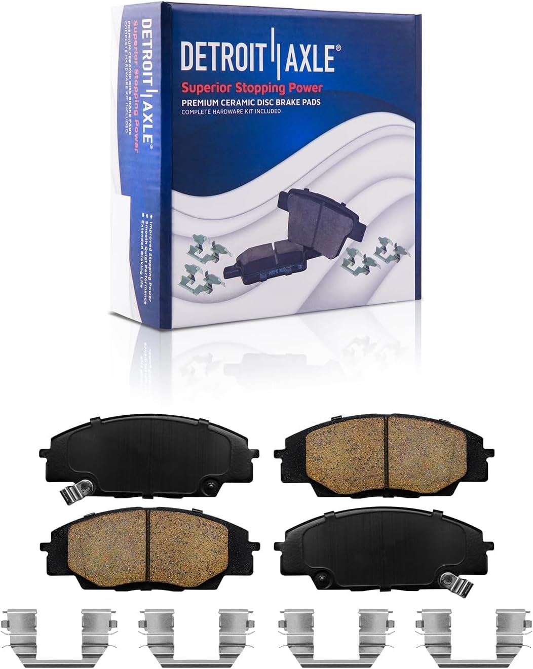 Detroit Axle - Brake Kit for 2006-2011 Honda Civic 2007-2010 CSX, 2008 2009 Disc Brake Rotors Ceramic Brakes Pads with Hardware Replacement : 11.81' inch Front Rotor 10.24' inch Rear Rotor