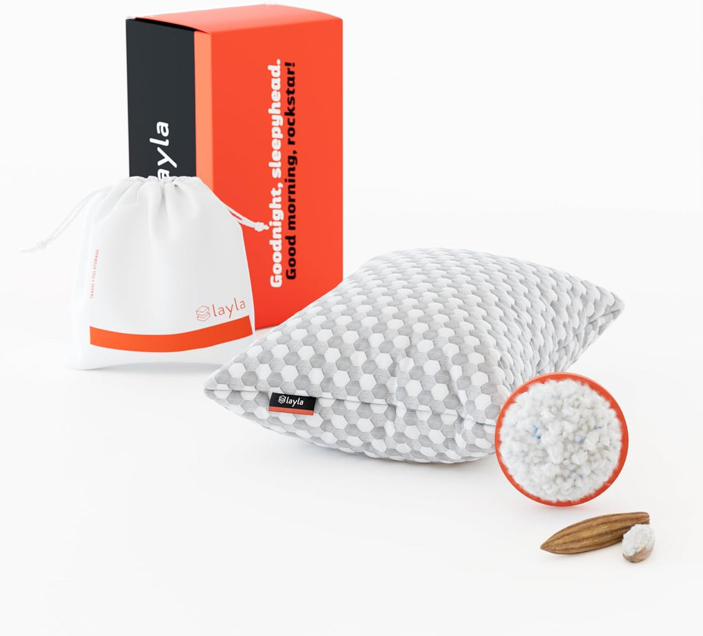 Layla Sleep, Adjustable Fill Kapok Pillow, Luxurious Cooling Pillow, King (Single), Supportive for Head and Neck, Fully Adjustable, Natural Material that is Light and Airy. Sleep Better-Kapok Pillows