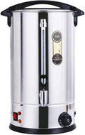 Electric Tea Urn,35L Commercial Stainless Steel Hot Water Urn Cateurn with Tap, Insulated Bucket for Coffee Water Milk