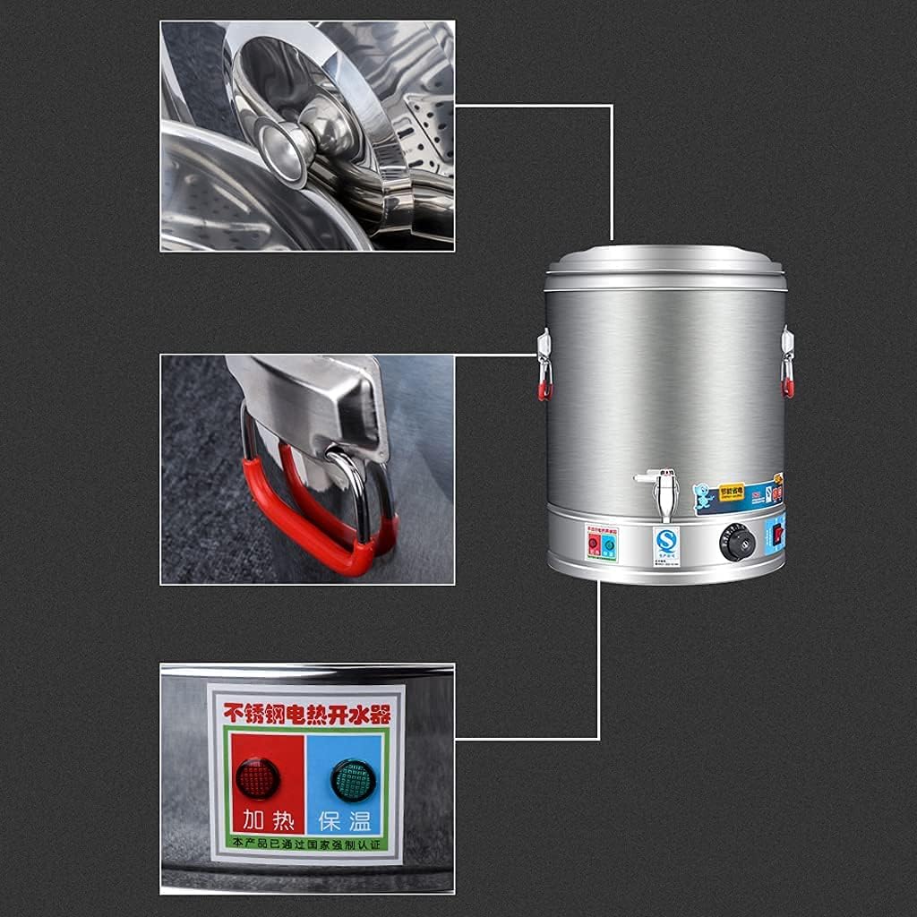 Stainless Steel Large-Capacity Insulation Barrel, Stainless Steel Hot Water Dispenser, Very Suitable for Home Brewing Electric Hot Water Barrel,80L