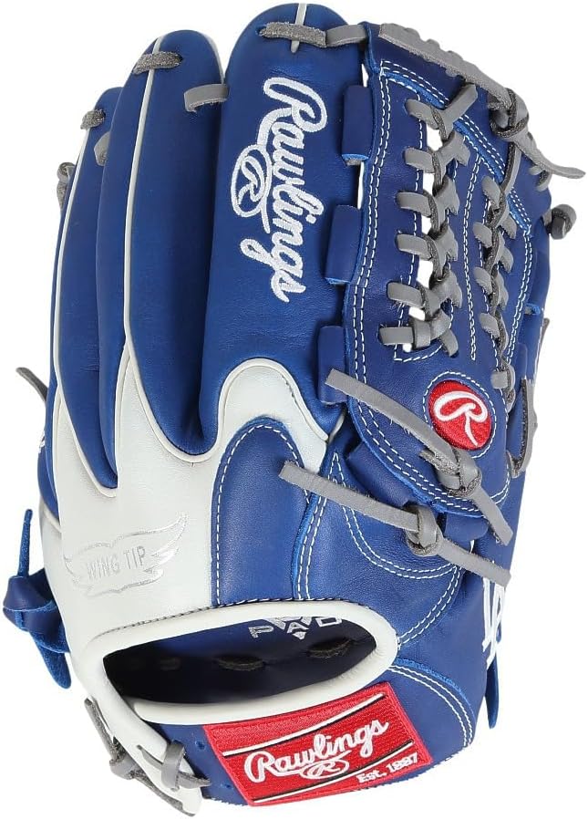 Rawlings Baseball Glove Soft Adult Hyper TECH MLB Team GR5HTMN55W Dodgers [All Fielders] Size 11.75 *Right Throw (Left Handed)