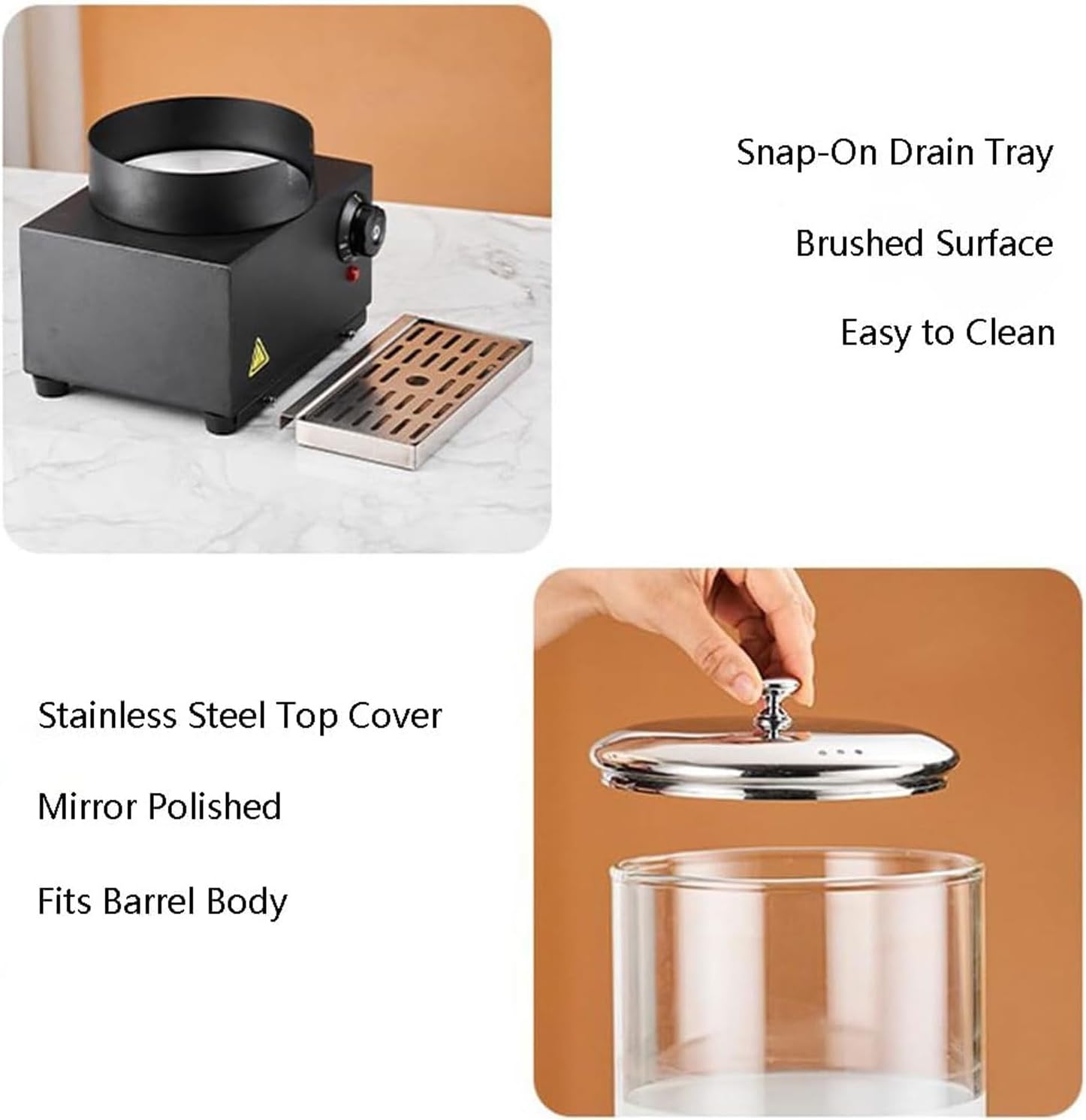 Commercial Heating Juice Dispenser, 7LX2 Electric Hot Water Insulation Bucket with 30-85℃ Temperature Adjustment, Stainless Steel Beverage Machine for Coffee, Milk, Wine,