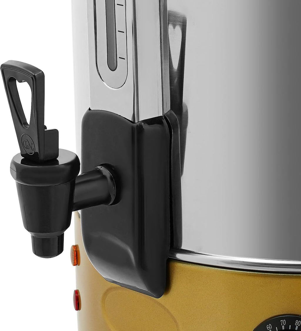 Electric Hot Water Dispenser, 2800W Commercial Water Boiler with Temperature Control, Large Capacity Heater, Electric Heat Preservation Bucket, for Coffee, Tea & Party Use