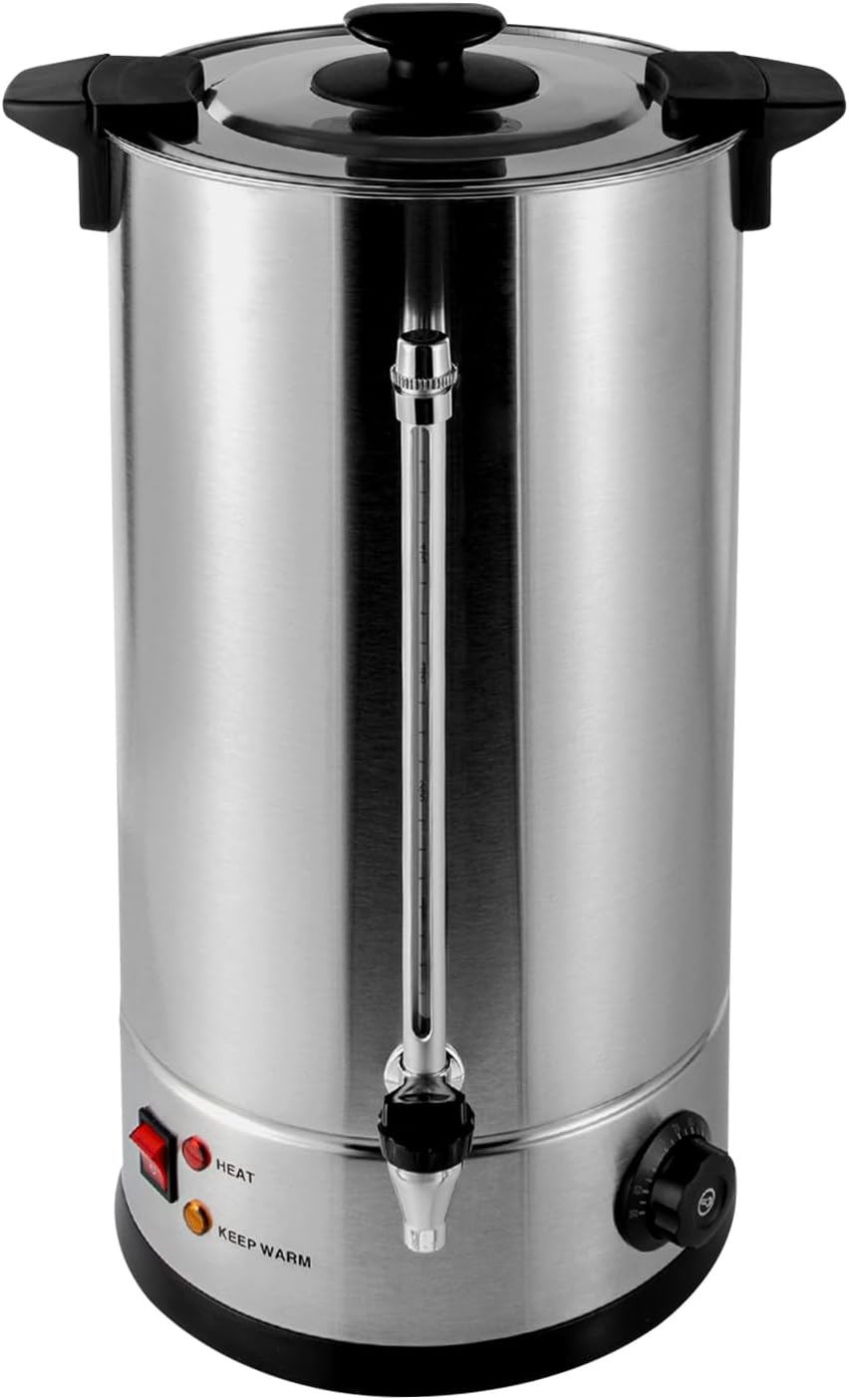 25L Hot Water Dispenser, Electric Hot Water Boiler Stainless Steel Tea Urn Coffee Boiler Water Boiler, Electric Kettle Temperature Control With Practical Faucet for Hot Drinks