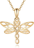 KECHO 14K Gold Red Cardinal/Hummingbird/Ladybug/Dragonfly Necklace Gifts for Women Pendant Memorial Jewelry