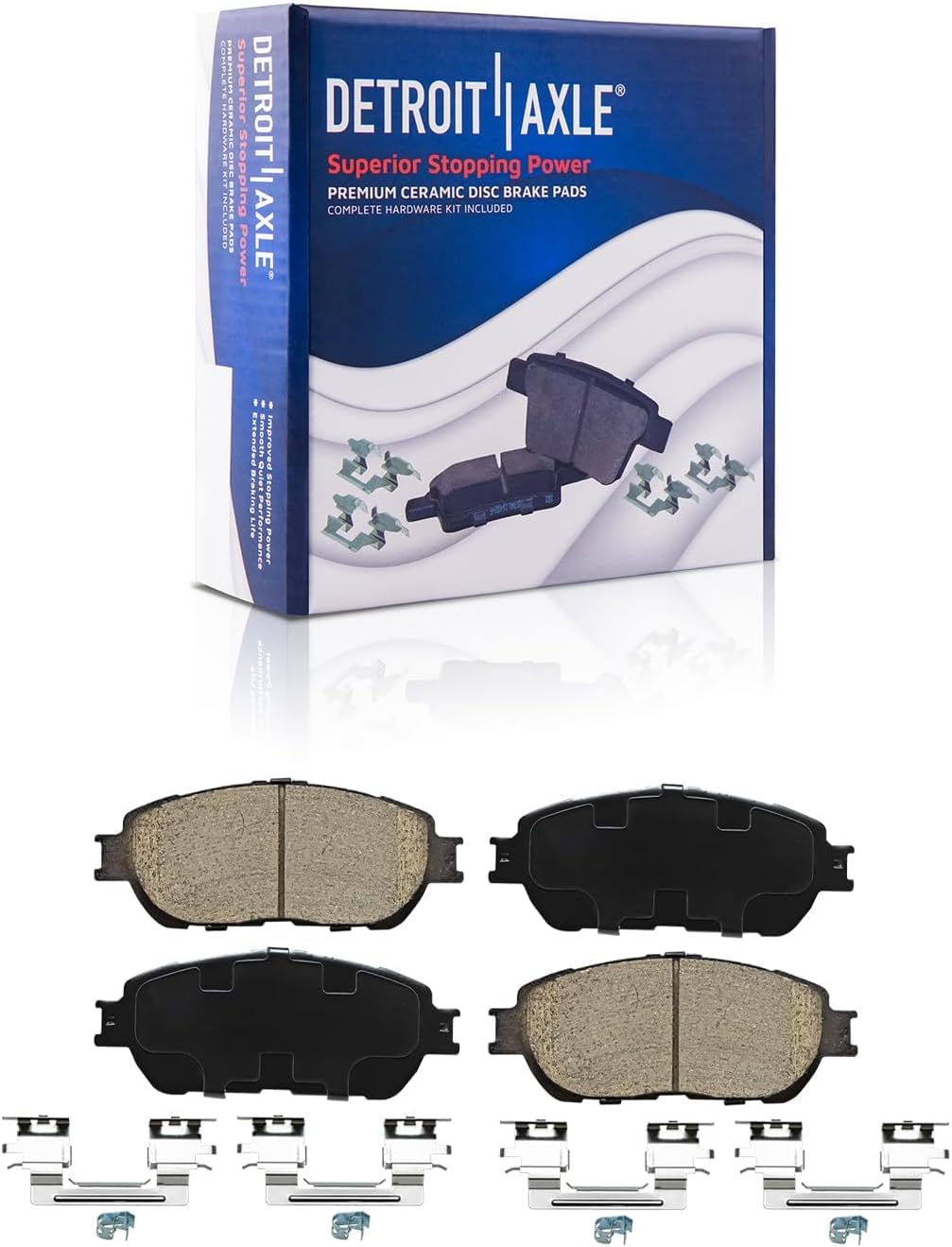 Detroit Axle - Brake Kit for Toyota Avalon Solara Camry Drilled & Slotted Rotors Ceramic Brakes Pads Front and Rear Replacement: 11.65' inch Front and 10.59' inch Rear Rotor