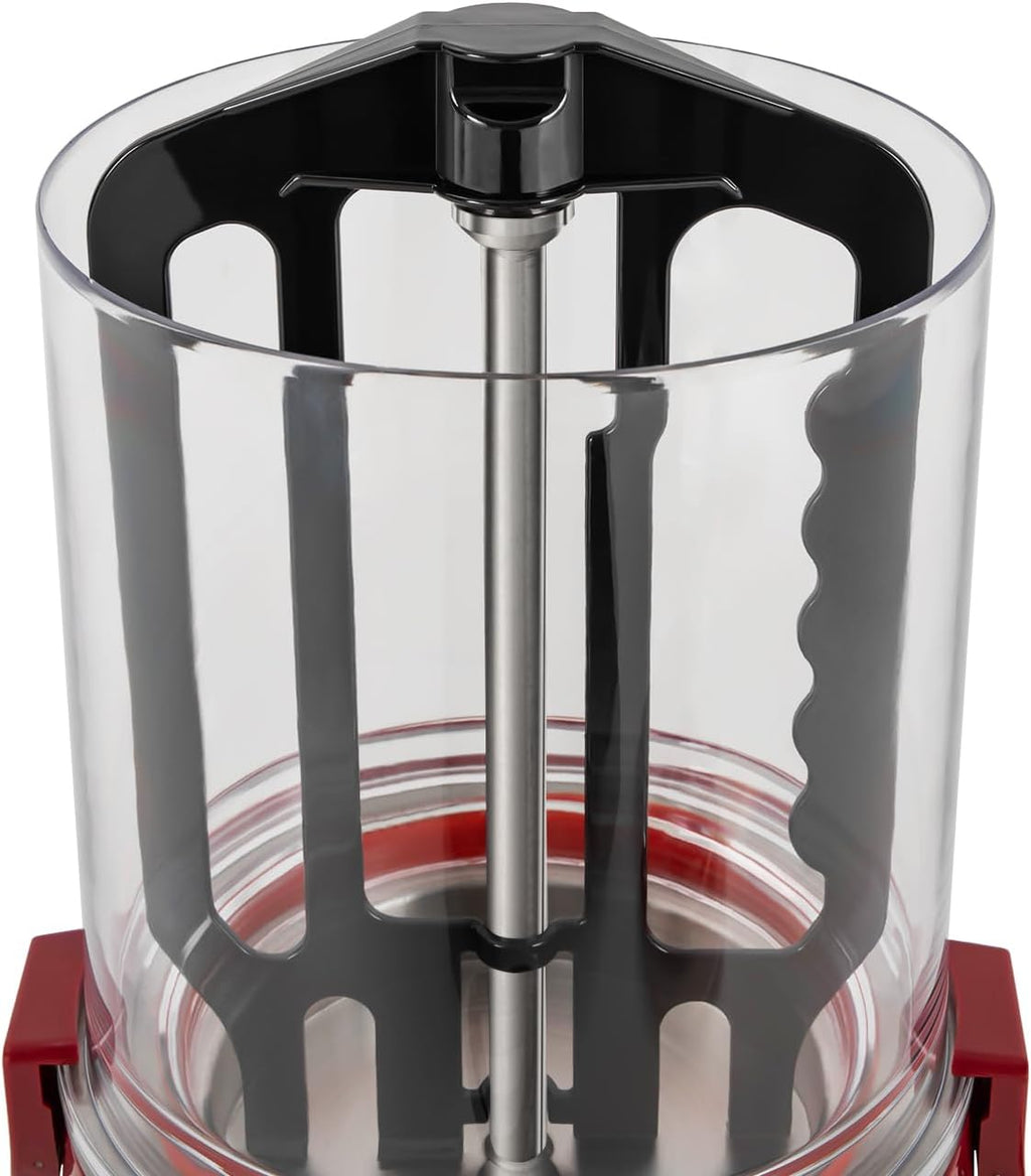 Commercial Hot Chocolate Machine 10L/2.64Gal Red Stainless Steel Electric Chocolate Mixing Machine Hot Beverage Warmer Dispenser 86-194℉ Temperature Control for Heating Chocolate Coffee Milk Tea
