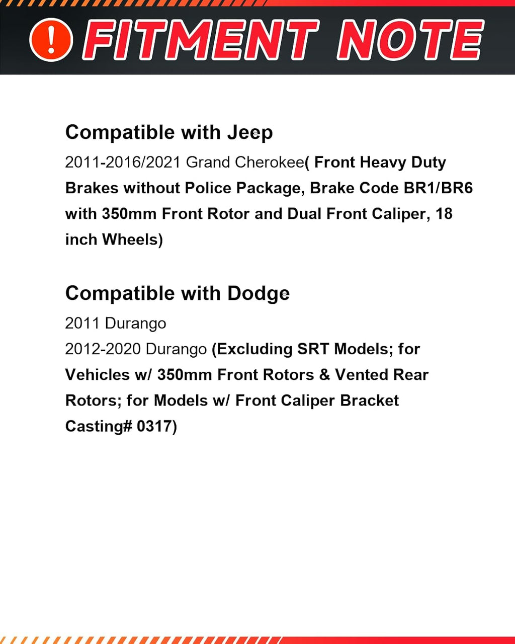 Brake Pads And Rotors Kit Compatible With 2011-2016 Jeep Grand Cherokee, 350mm(13.8in), Heavy Duty Brakes, with police package, Front Automotive Replacement Brake Kits Drilled Slotted Geomet