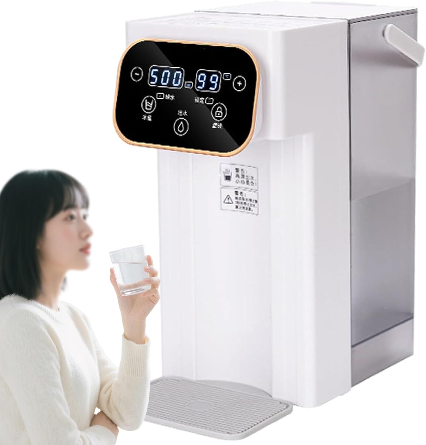 Instant Hot Water Dispenser - 3L Desktop, Electric Water Dispenser, Clear Touch Panel, 12 Gear Temperature Control, Automatic Water Treatment, Low Noise, for Bedroom/Living Room
