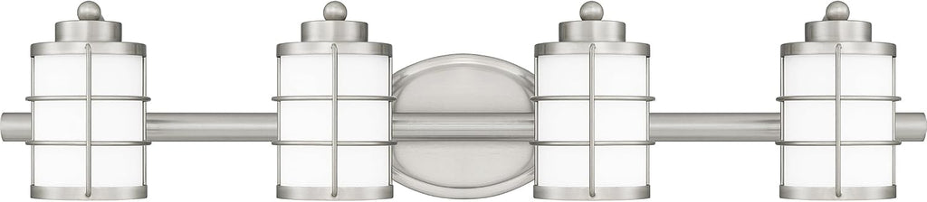 Quoizel Hazlett 4-Light Brushed Nickel Vanity Light