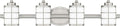 Quoizel Hazlett 4-Light Brushed Nickel Vanity Light