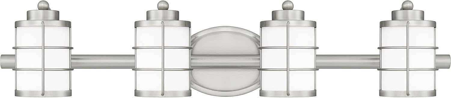 Quoizel Hazlett 4-Light Brushed Nickel Vanity Light