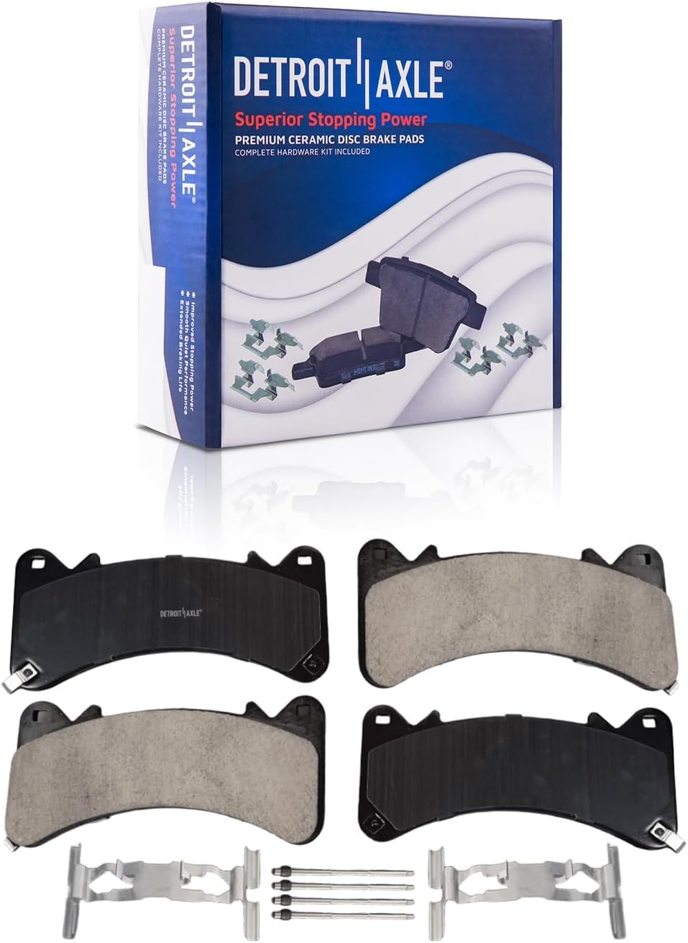 Detroit Axle - Brake Kit for 2021 Cadillac Escalade ESV GMC Yukon XL, Disc Brake Rotors Ceramic Brakes Pads with Hardware Replacement : 16.14' inch Front and 13.58' inch Rear Rotor