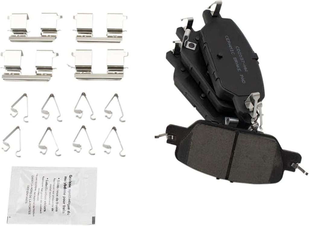 TRQ Front and Rear Ceramic Brake Pad and Rotor Set Compatible with 17-19 Honda CR-V, 20-22 CR-V EX, 20-22 EX-L, LX, Touring, 21-22 Special Edition