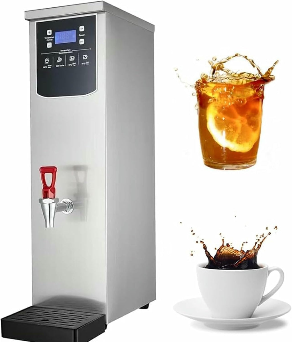 Commercial Hot Water Boiler,2.5KW Stainless Steel Instant Hot Water Boiling Machine with Digital Control Panel,Coffee Making Water Heater for Offices,Restauran(Silver 20L)