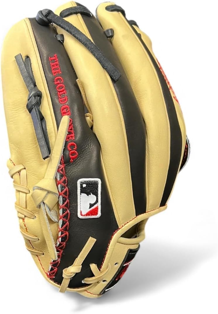 Rawlings Heart of the Hide 'Swaggy O' Baseball Glove – 12', 12.25', First Base Mitt & Catcher's Mitt – RHT & LHT – Pro Leather, Blonde/Black/Red Design