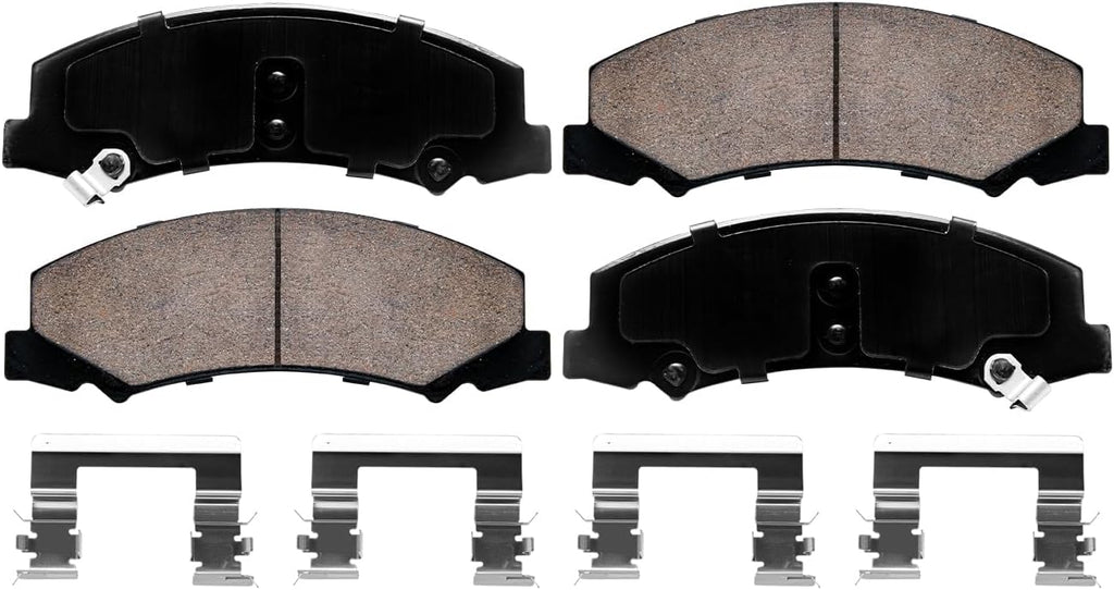 Detroit Axle - Front Wheel Bearing Hubs and Drilled Slotted Brake Kit Rotors w/Ceramic Pads for 06-11 Cadillac DTS SEDAN - [12-13 Chevy Impala] - 06-11 Buick Lucerne V8 - [08-09 LaCrosse/Allure V8]