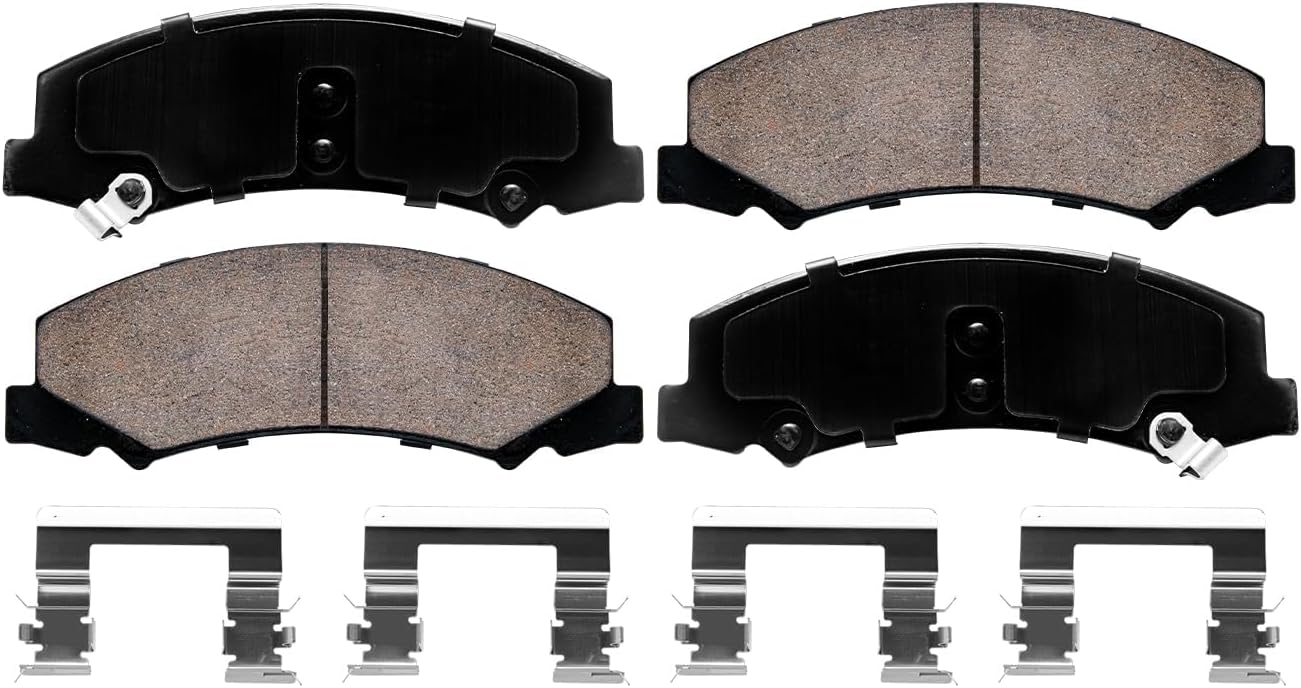 Detroit Axle - Front Wheel Bearing Hubs and Drilled Slotted Brake Kit Rotors w/Ceramic Pads for 06-11 Cadillac DTS SEDAN - [12-13 Chevy Impala] - 06-11 Buick Lucerne V8 - [08-09 LaCrosse/Allure V8]