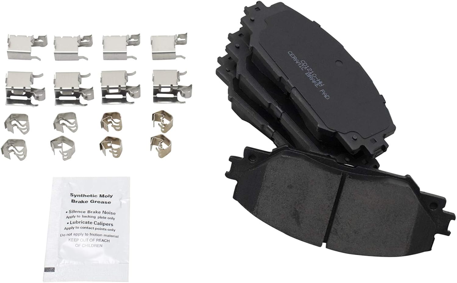 TRQ Front and Rear Brake Pad and Rotor Set Ceramic Vented Solid Rotors Compatible with 2010-2012 Lexus HS250h 2006-2018 Toyota RAV4