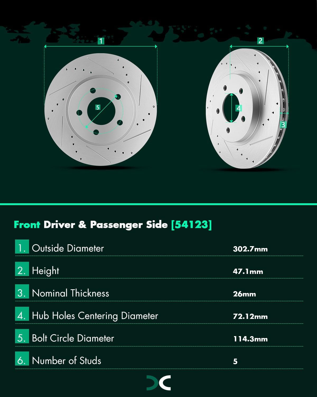 SCITOO Front 11.92' Brake Pads and Rotors Kits Fit For Ford For Escape 2005 2006 2007 2008 2009 2010 2011 2012,For Mazda Tribute 2005-2006 2008-2011,For Mercury Mariner 2005-2011