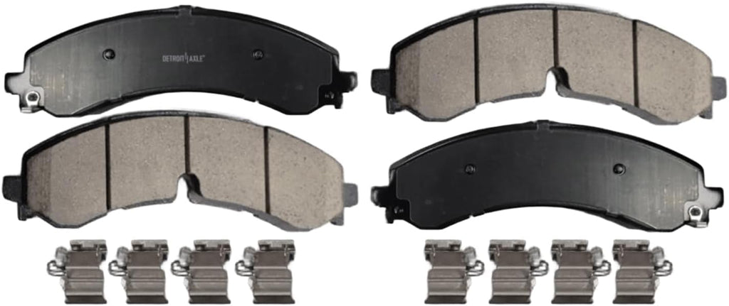 Detroit Axle - Brake Kit for 20-24 Chevrolet GMC Silverado Sierra 2500 3500 HD Disc Brake Rotors Brakes Pads 2020 2021 Replacement : 13.98' inch Front and 14.17' inch Rear Rotor