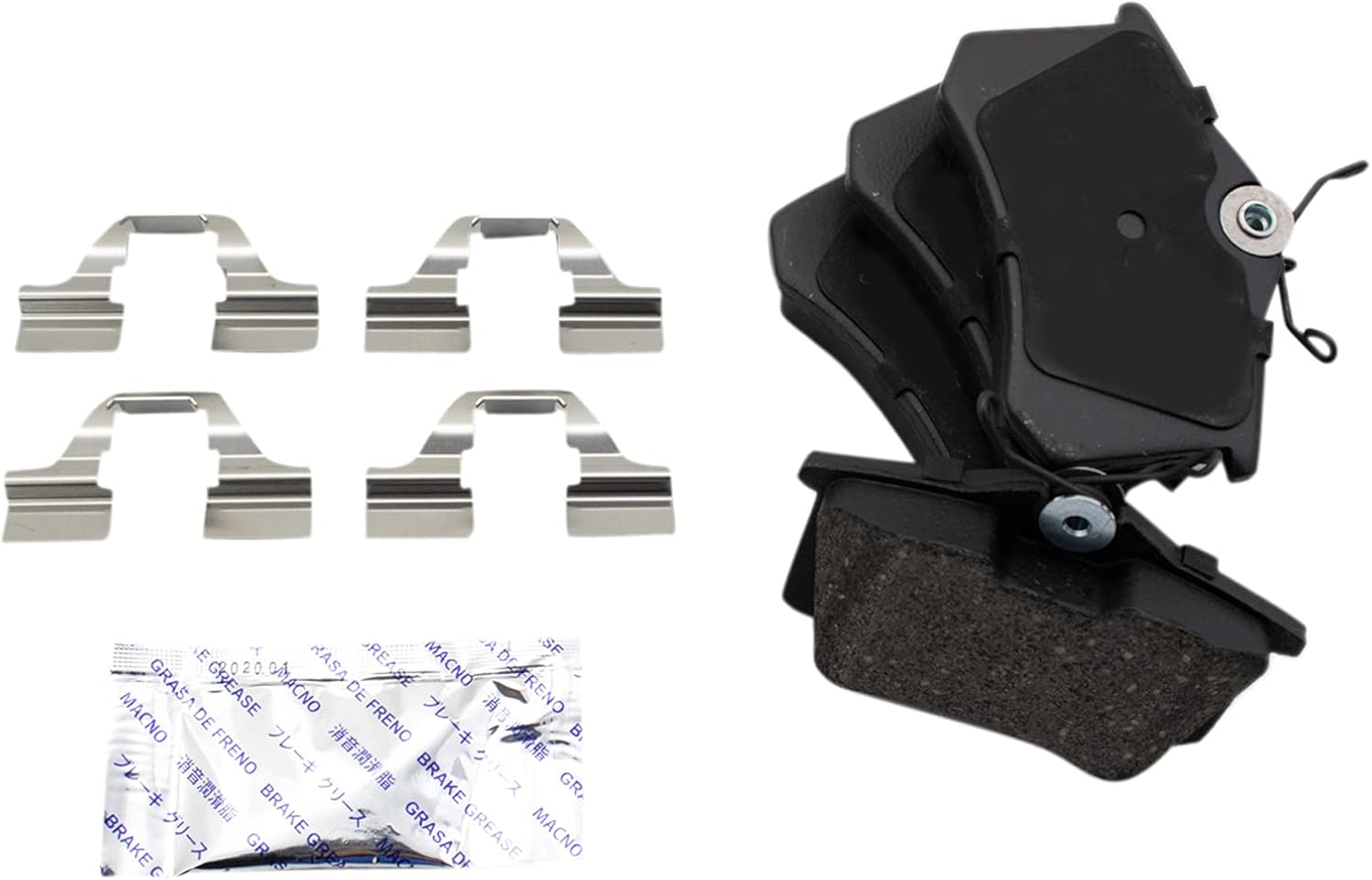 TRQ Front and Rear Brake Pad and Rotor Set Ceramic Vented Solid Rotors Compatible with 2013-2017 Volkswagen Beetle 2013-2018 Jetta
