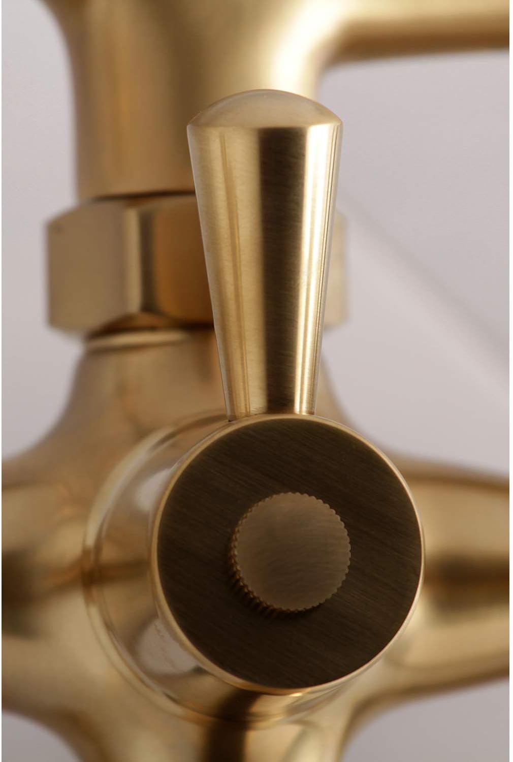 Kingston Brass KS266SB Vintage 6' Adjustable Wall Mount Clawfoot Tub Faucet, Brushed Brass