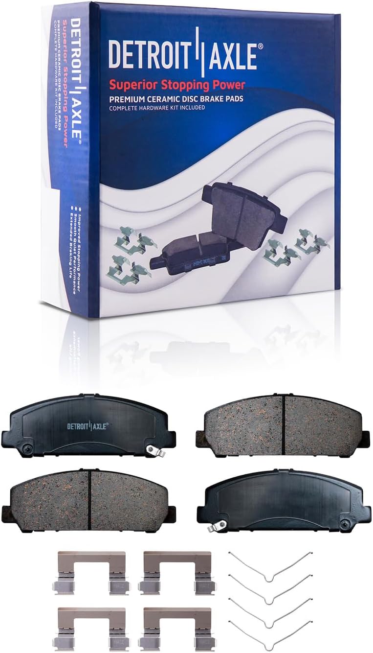 Detroit Axle - Brake Kit for 2008-2010 Infiniti QX56 Nissan Titan 2007-2011 Armada, Rear Disc Brake Rotors Ceramic Brakes Pads 2009 Replacement 13.78' inch Front & 12.60' inch