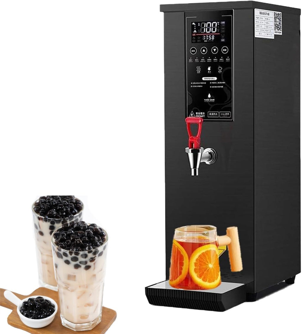 3000W Commercial Hot Water Dispenser Countertop, Energy-Saving Stainless Steel Water Boiler, 104°F-212°F for Boba Tea Office Restaurant Hotel,Black