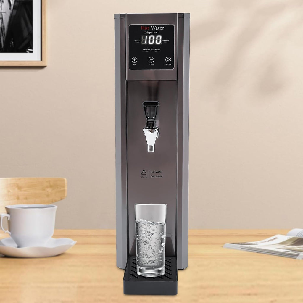 Step-Heating Commercial Hot Water Dispenser, 1800W Electric Water Boiler Machine with 2.64Gal Capacity for Hotel, Restaurant, Office, Cooking Tea|Coffee|Milk Tea, Button Type