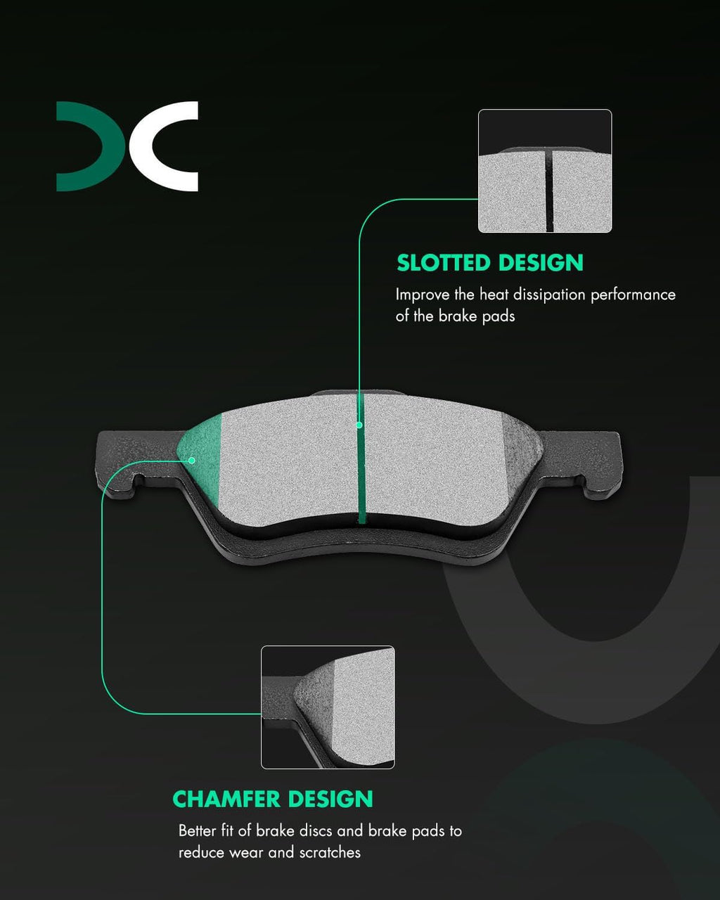 SCITOO Front 11.92' Brake Pads and Rotors Kits Fit For Ford For Escape 2005 2006 2007 2008 2009 2010 2011 2012,For Mazda Tribute 2005-2006 2008-2011,For Mercury Mariner 2005-2011