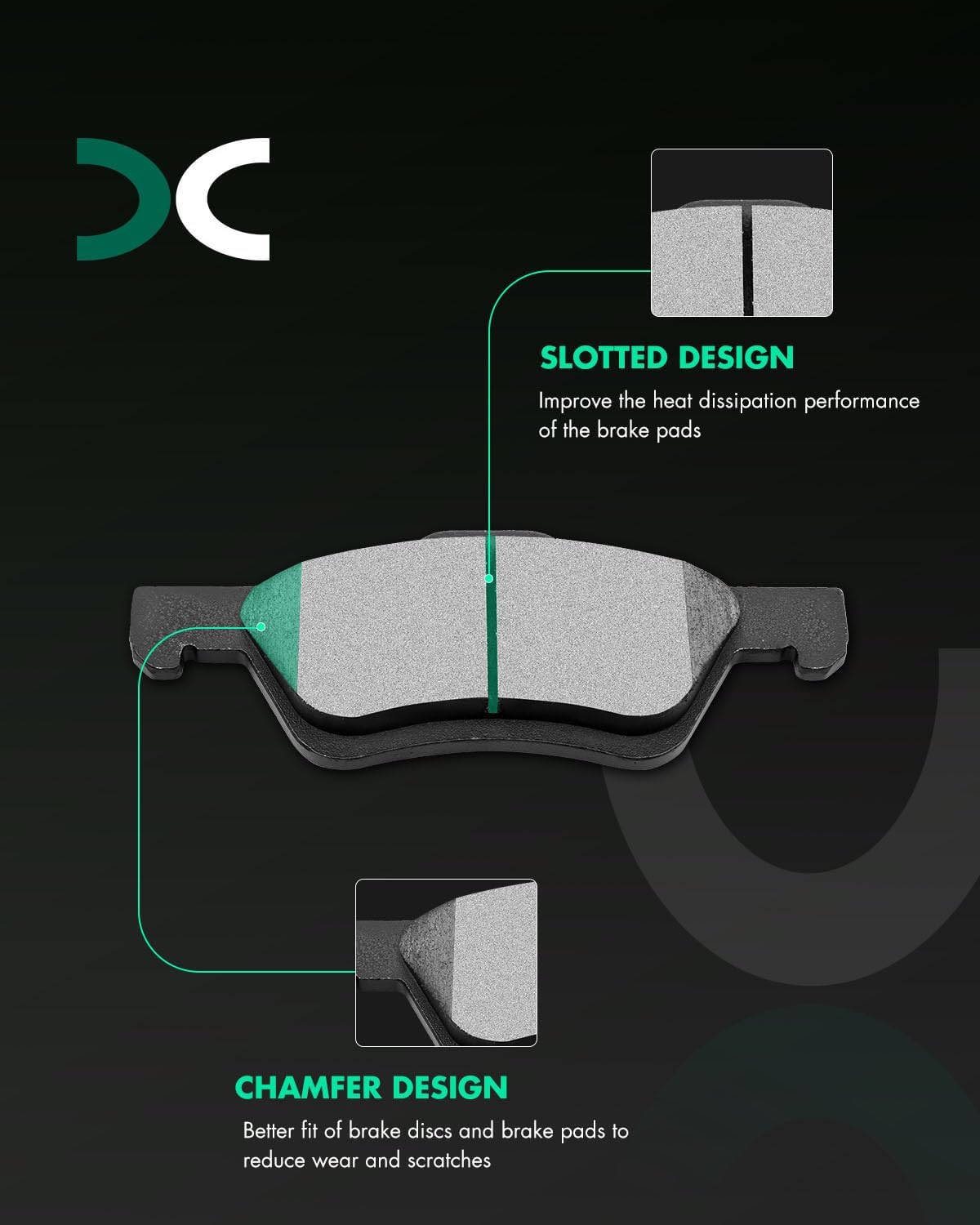 SCITOO Front 11.92' Brake Pads and Rotors Kits Fit For Ford For Escape 2005 2006 2007 2008 2009 2010 2011 2012,For Mazda Tribute 2005-2006 2008-2011,For Mercury Mariner 2005-2011