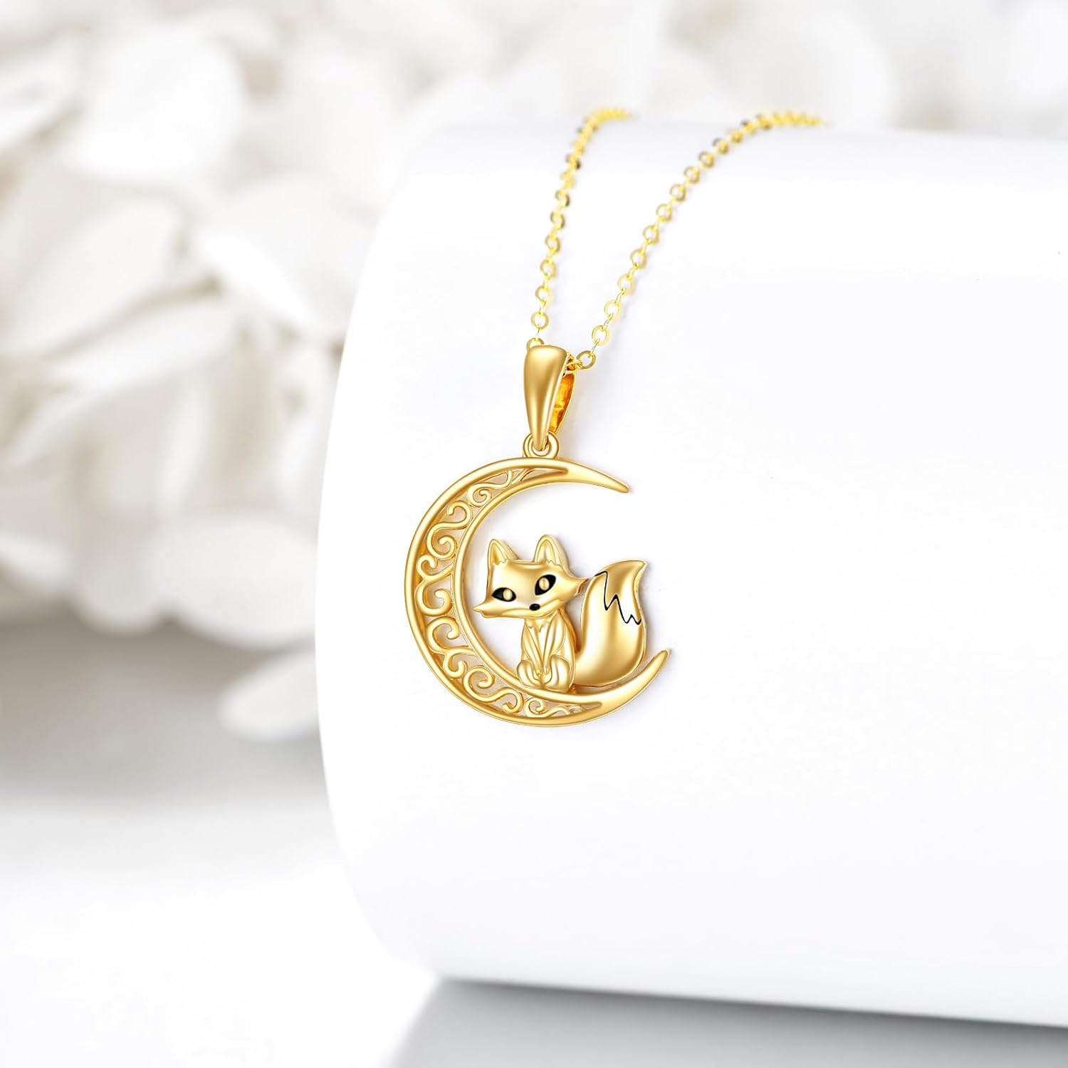 KECHO Christmas Gifts 14k Solid Gold Animals Necklace for Women Giraffe Bee Elephant Ladybug Koala Axolotl Horse Unicorn Cat Necklaces Pendant Jewelry Mothers Day Birthday for Mom Wife Friends