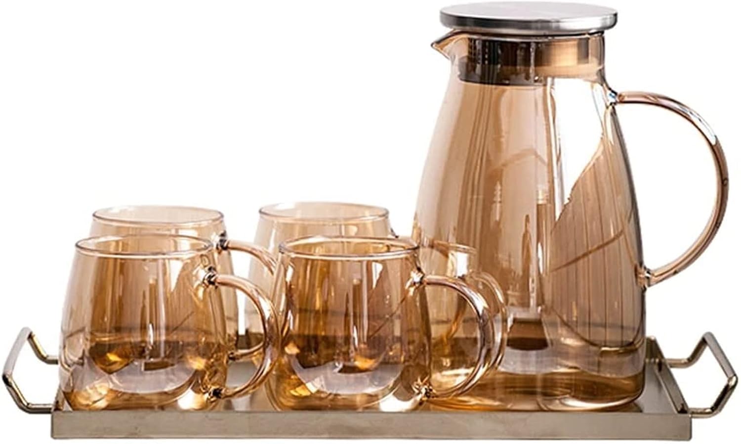 Nordic Cold Kettle Household Heating Water Glass Kettle Juice Kettle Cold Water Cup Water Set Cup Set