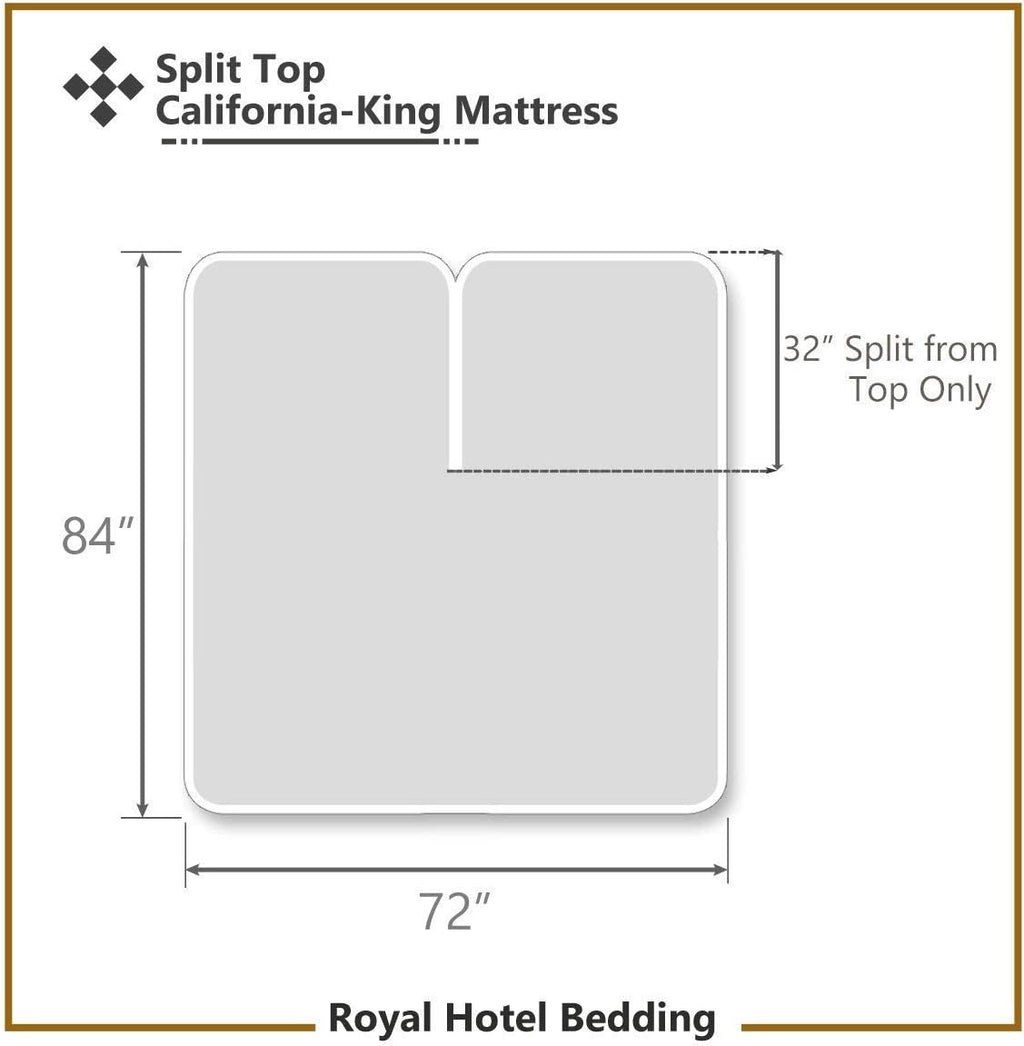 Royal Hotel Bedding Stripe Sheets - Top Split-Cal King: Adjustable California King Bed Sheets - 4PC Bed Sheet Set - 100% Cotton - 600 Thread Count - Deep Pocket, Top Split California King, Black