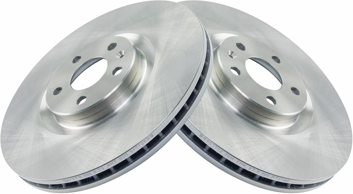 TRQ Front Ceramic Brake Pad and Rotor Set Compatible with 16-20 Volvo XC90 18-20 XC60 19-20 S60 with 345mm Diameter Front Rotors Models