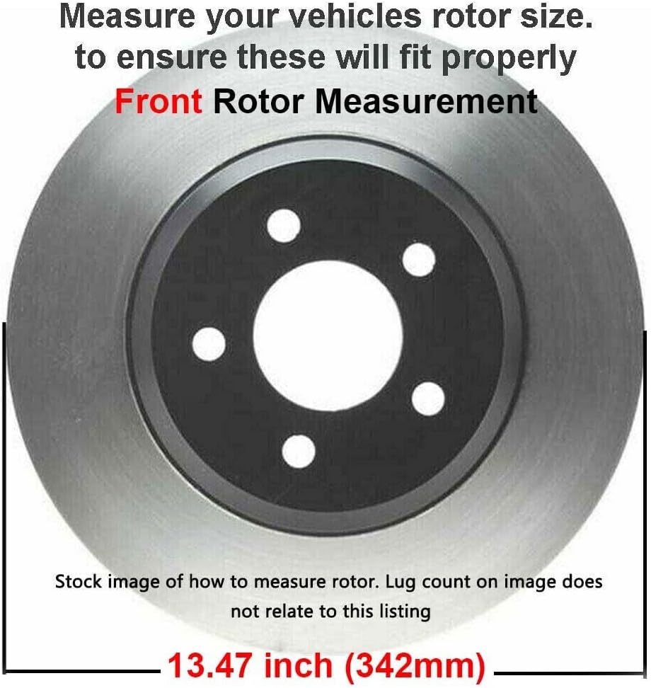 Detroit Axle - 8pc Brake Kit for 2015-2023 Mercedes-Benz C300 2016-2018 C350e 2015 C400, Drilled and Slotted Disc Brake Rotors Ceramic Brakes Pads Replacement : 13.46' inch Front and 11.81' inch Rear