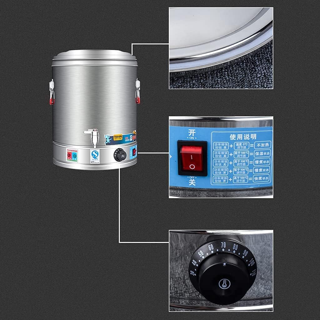 Stainless Steel Large-Capacity Insulation Barrel, Stainless Steel Hot Water Dispenser, Very Suitable for Home Brewing Electric Hot Water Barrel,60L
