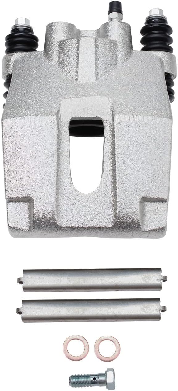 Detroit Axle - Rear Drilled Rotors Brake Pads Right Caliper Replacement for 2004-2011 Ford F-150 2006-2008 Lincoln Mark LT - 5pc Set
